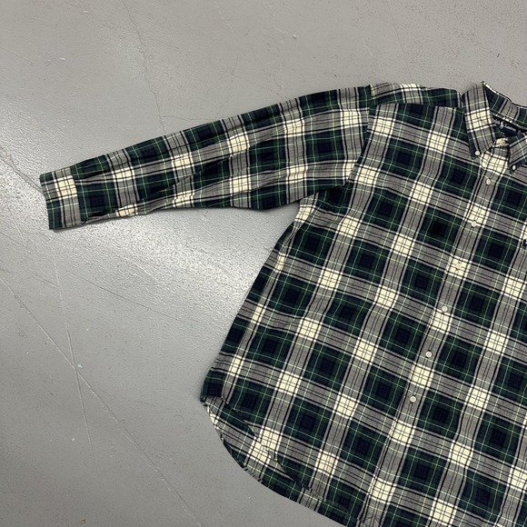 Ralph Lauren Blake Shirt Mens XL Green Navy Plaid Button Down Cotton Casual - Picture 5 of 12
